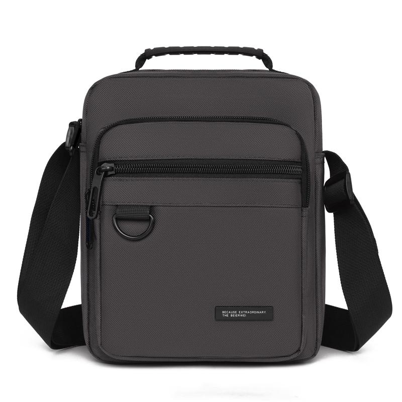 Мужская водонепроницаемая наплечная сумка - Большая вместимость, деловая/для отдыха, кроссбоди с многослойными карманами