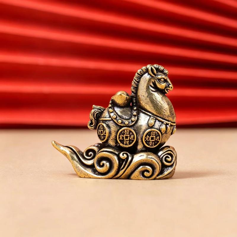 Brass Vintage Xiangyun Pixiu Ornaments To Attract Wealth Pixiu Copper Ornaments Desktop Decoration Crafts