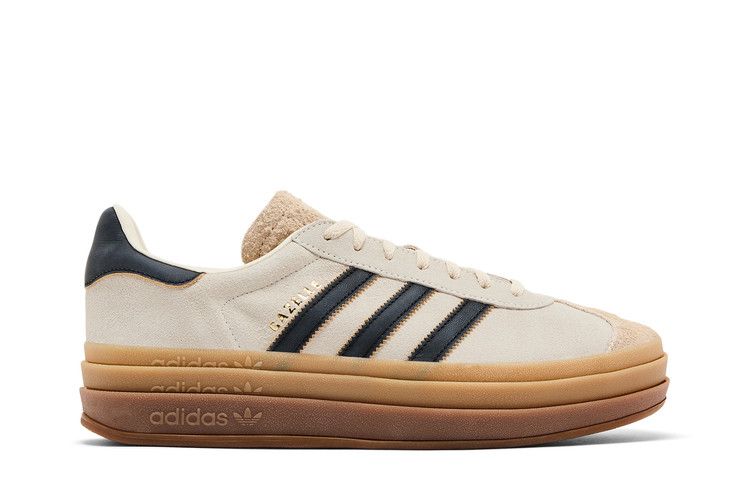 Женские кроссовки adidas Gazelle Кремово-белые с черным и песочным (Женский)