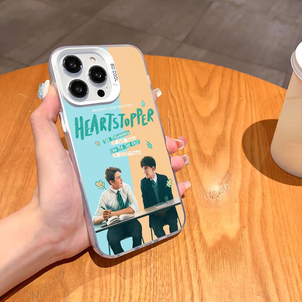 Gay TV H-Heartstopper Phone Case For iPhone 16 15 14 13 12 11 Pro Max White Matte Laser Metallic Aurora Funda