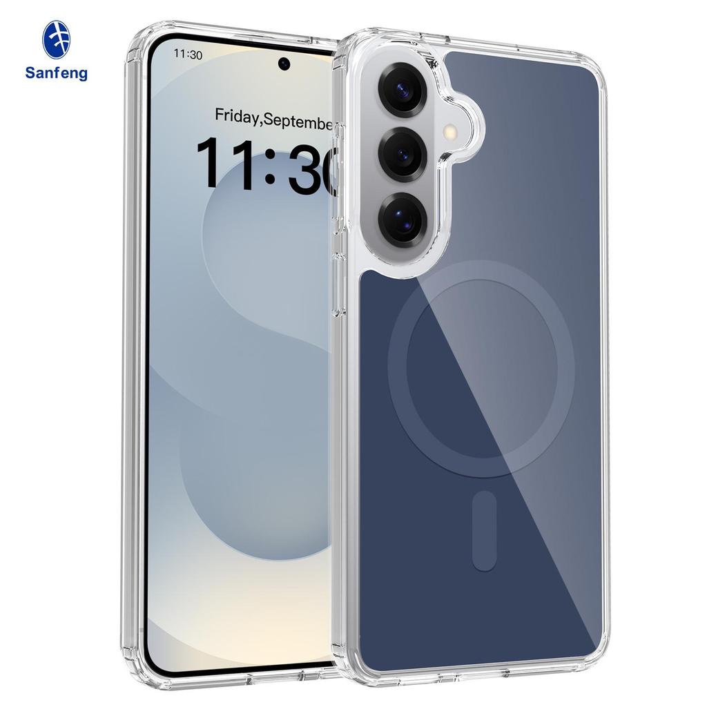 Прозрачный акриловый магнитный чехол для Samsung S26 Ultra/Plus с защитой от падений