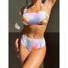Купальник бикини с высокой талией Женский 2025 Купальные костюмы Женские Сексуальные бикини-бандо Комплекты Бразильский Пляжный Купание для Женщин Купальные костюмы