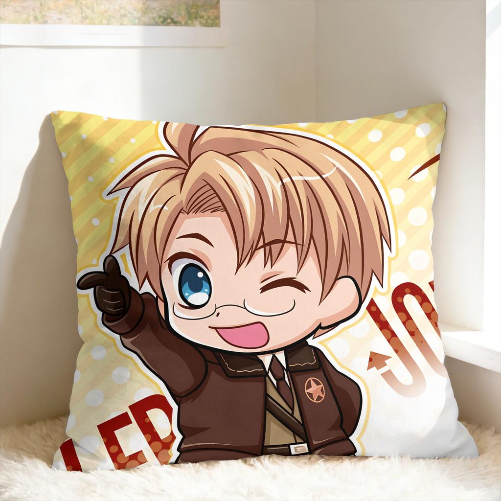 Aph Hetalia Anime Pillowcases Fashion Pillow Case For Living Room Chair Soft Pillow Cover