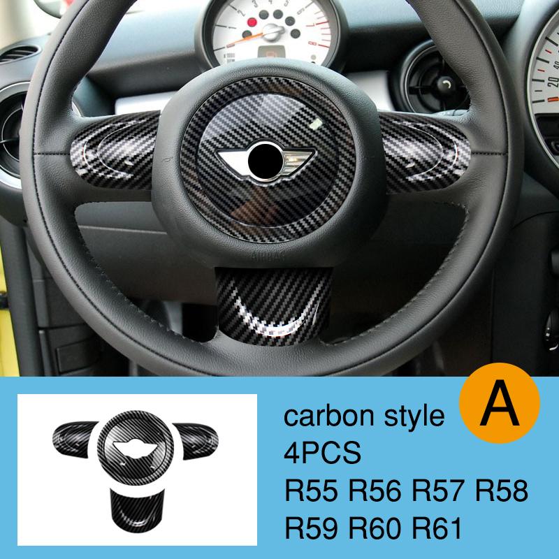 Car Steering Wheel Panel Multimedia Button Decorative Cover For BMW MINI Cooper JCW R55 R56 R57 R58 R59 R60 R61 Car Accessories
