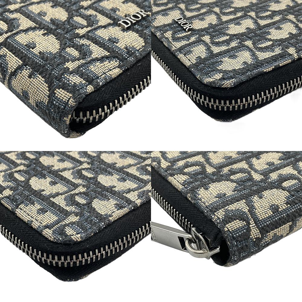 Used DiorBifold Wallet black/Navy cotton/fabric unisex