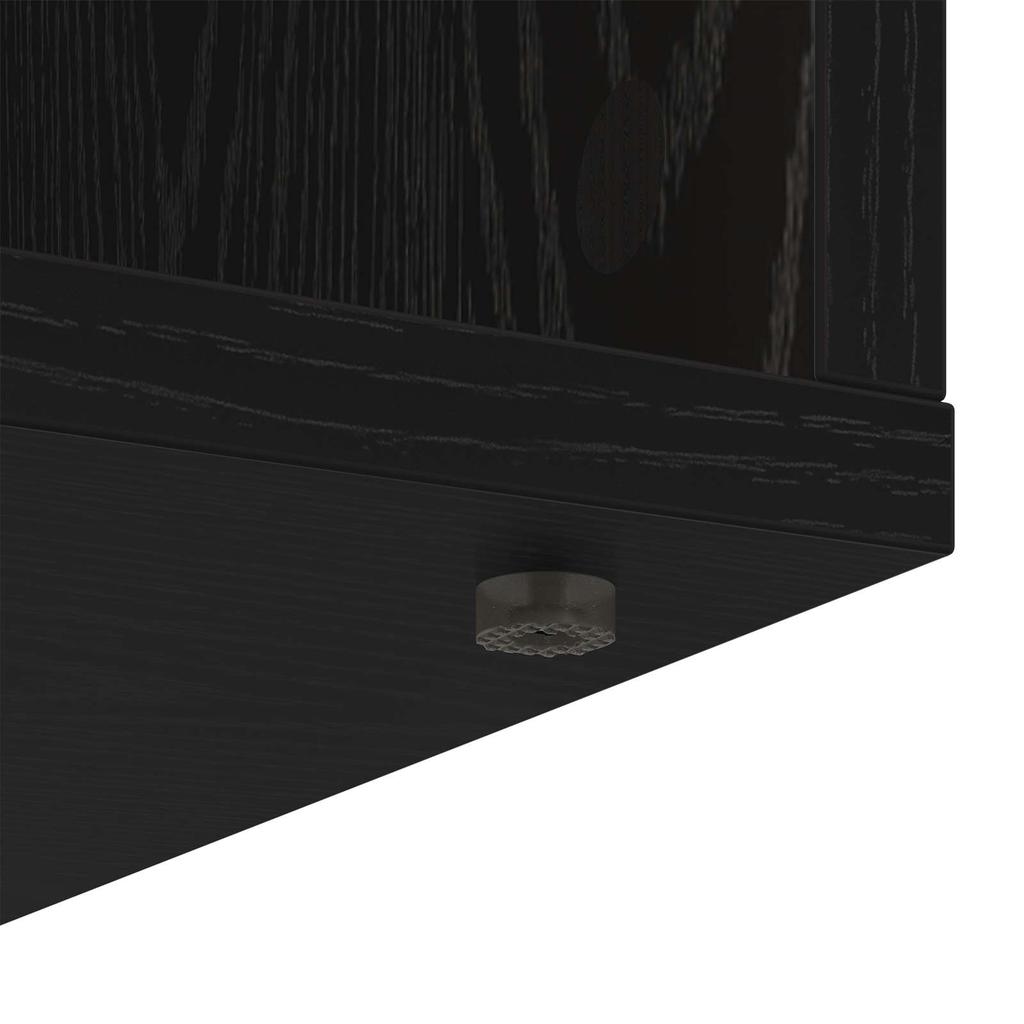 Black Oak Effect Sideboard with Drawers 60 x 33.5 x 84 cm