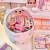 1 шт., креативная коробка для хранения канцелярских принадлежностей Kawaii, милый мультяшный ящик для хранения косметики, студенческий офисный настольный органайзер, студенческие принадлежности