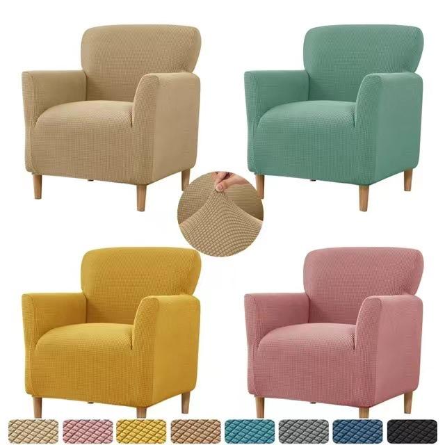 Scratch-Resistant Elastic High Back Sofa Slipcover with Single Armrest for Leisure Chairs