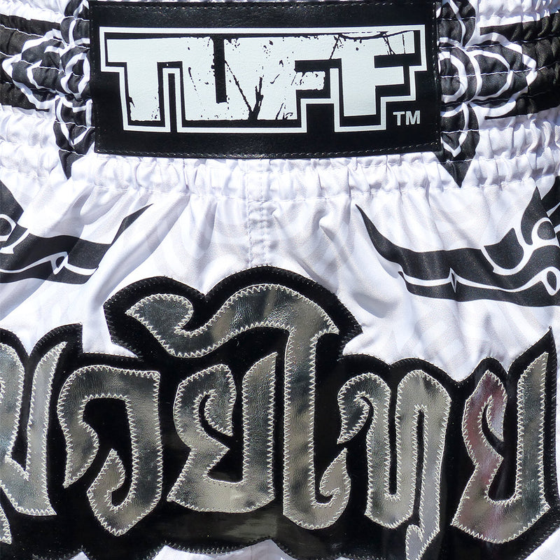 Бестселлер TUFF Боксерские шорты для тайского бокса The Great Hongsa White