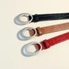 Harajuku Pu Leather Waistband Metal Buckle Jeans Waistband Fashion Retro Y2k Belt  Women