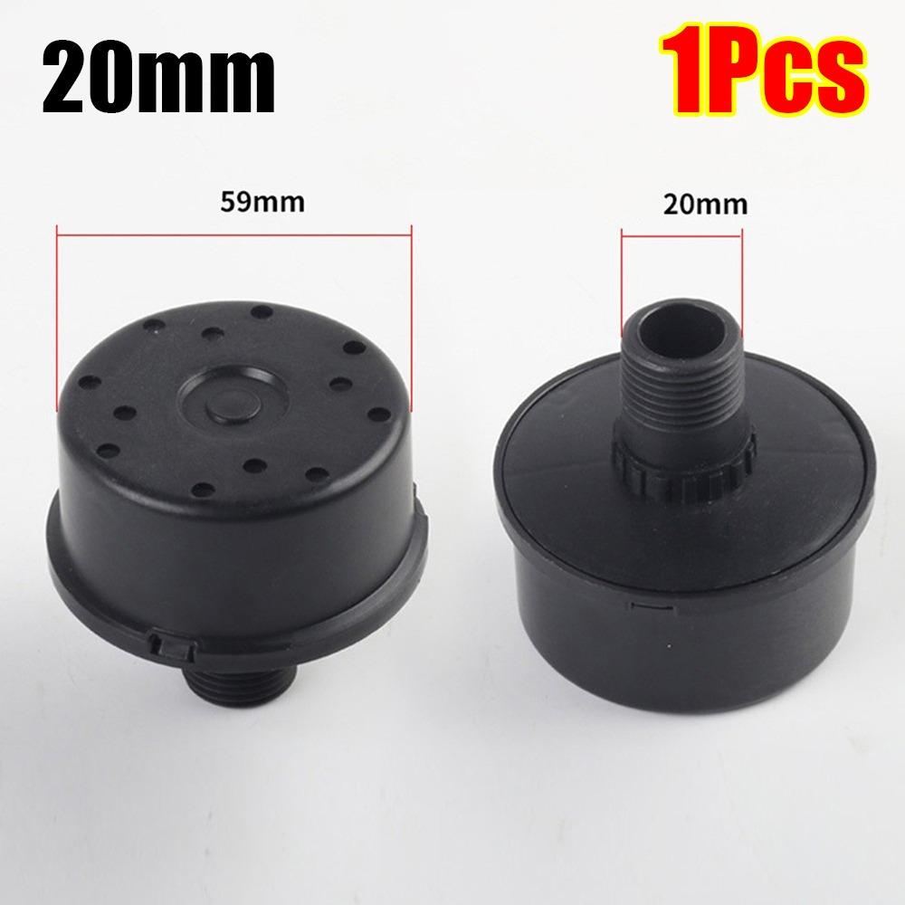 1Pcs Durable 16/20mm Filter Male Thread Black Air Compressor Muffler Air Compressor Intake Pneumatic Tool Accessory Noise
