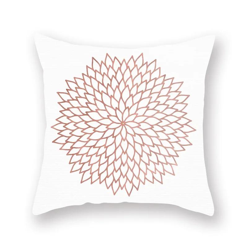 45X45 СМ Розовый Блестящий Горошек Алфавит Геометрический Простая Наволочка Кровать Диван Автомобиль Офис Подушка Украшение Дома