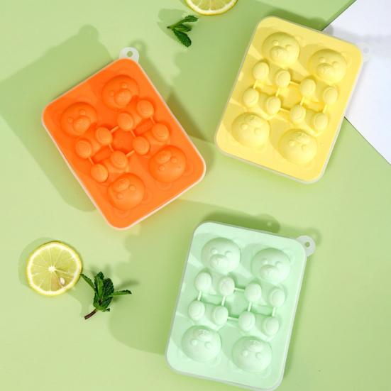 Ice Cube Tray Bear Shape Silicone Ice Cube Maker Cute DIY Candy Chocolate Mold for Whiskey Bourbon Funny Bear Gifts for Men Women