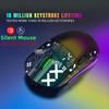 Hxsj T90 2.4G Беспроводная Механическая Мышь RGB Игровая Мышь Эргономичный Дизайн 10 Миллионов Нажатий 3600 Скоростей 6