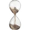 Hourglass Decoration In Glass And Gold Glitter Sand