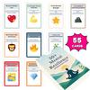 55Pcs/Set Mental Resilience Affirmation Card Stress Relief Motivational Card Deck Self-Care Emotional Wellness Encouragement Meditation Tool