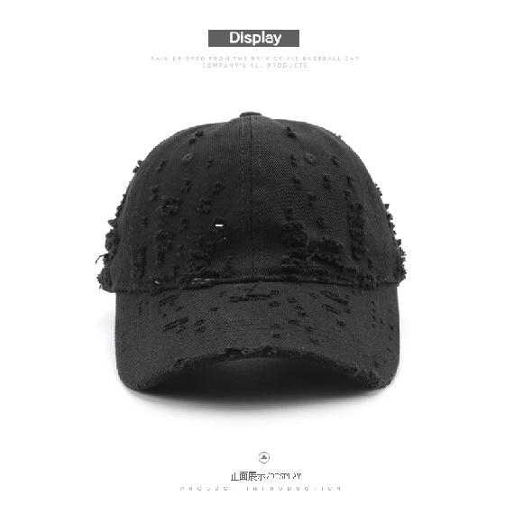 Women's washed and distressed solid-color baseball cap, suitable for outdoor activities, providing sun protection and shade