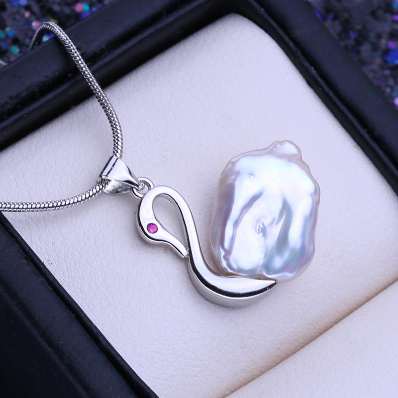 LSOOYH Натуральный пресноводный большой жемчуг в стиле барокко, ожерелья для женщин и девочек, классический золотой цвет, кулон в виде животного, подарок на день рождения, вечерние украшения