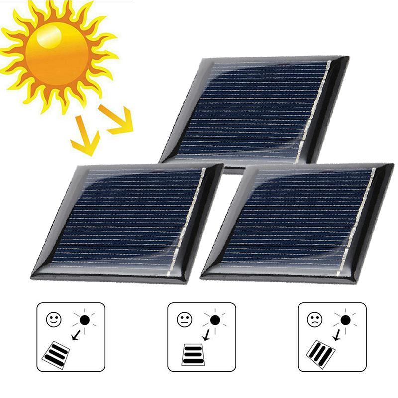 2 В 130 мА 0,26 Вт Солнечная панель Эпоксидный лист Поликристаллическая солнечная панель Ячейка DIY Светодиодный садовый светильник Портативное солнечное зарядное устройство для мобильного телефона
