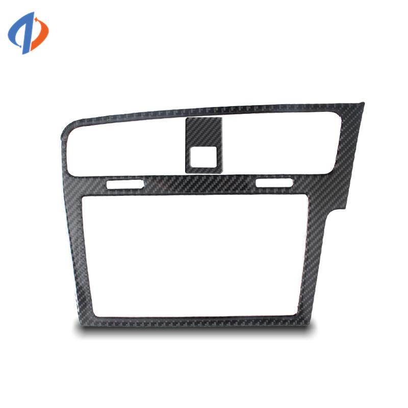 For Volkswagen Golf 7 VW Gti Mk7 2014- Car Accessories Interior Sticker Real Carbon Fiber Center Console GPS