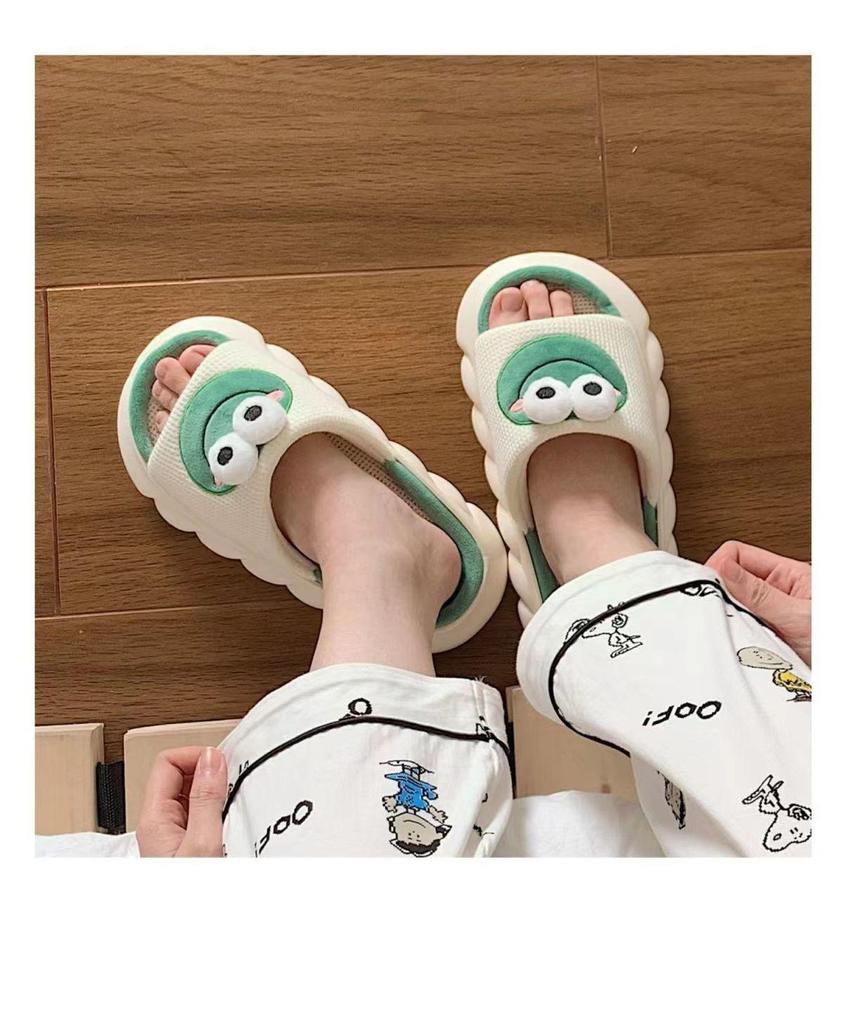 Breathable Linen Cartoon Slippers for Women & Men - Non-Slip Indoor Footwear for All Seasons