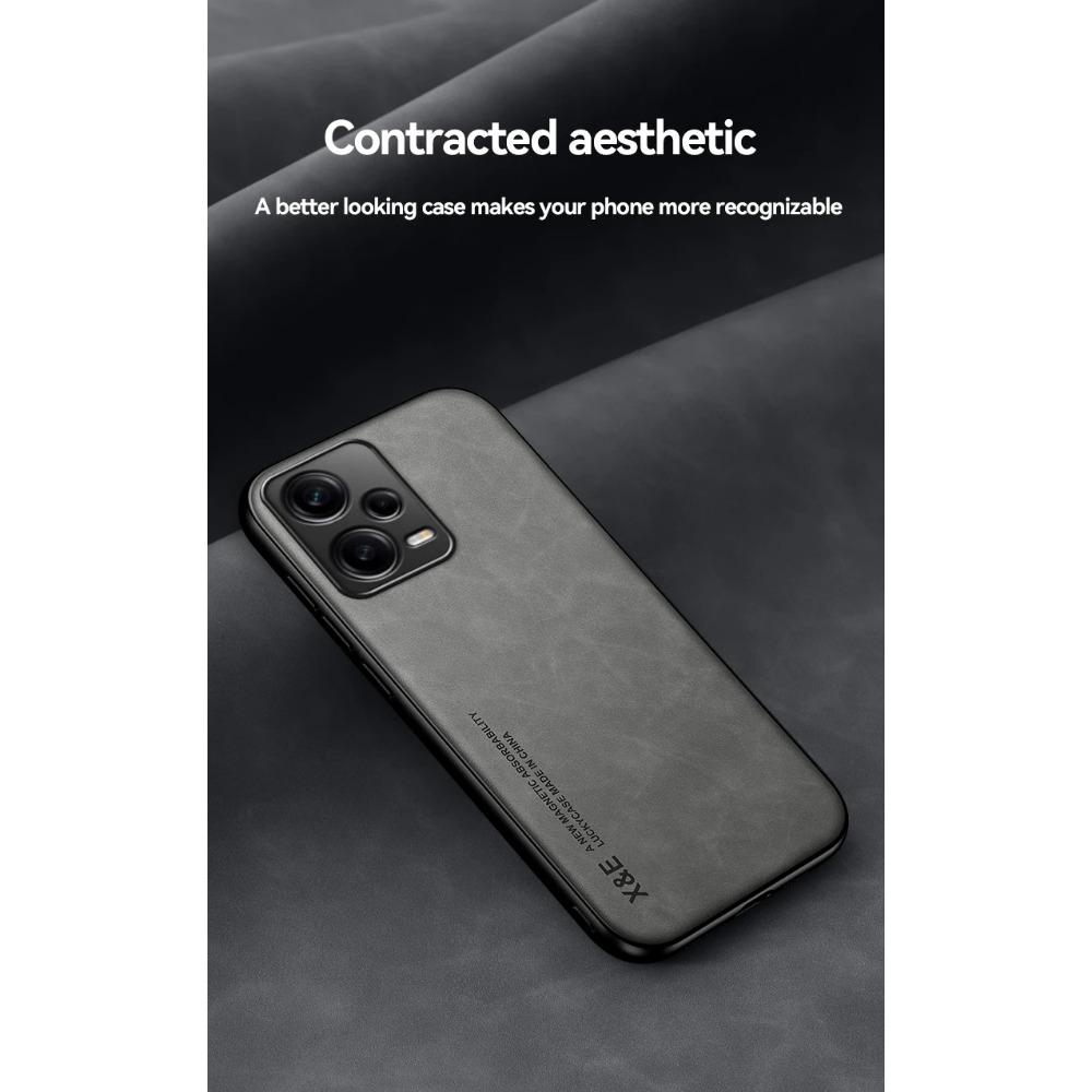 Противоударный чехол для Xiaomi Redmi Note 13 12 Pro 5G 12S 11 11S 10 10S Защитный чехол Встроенный магнитный автомобильный держатель Текстурированный бизнес Полная защита