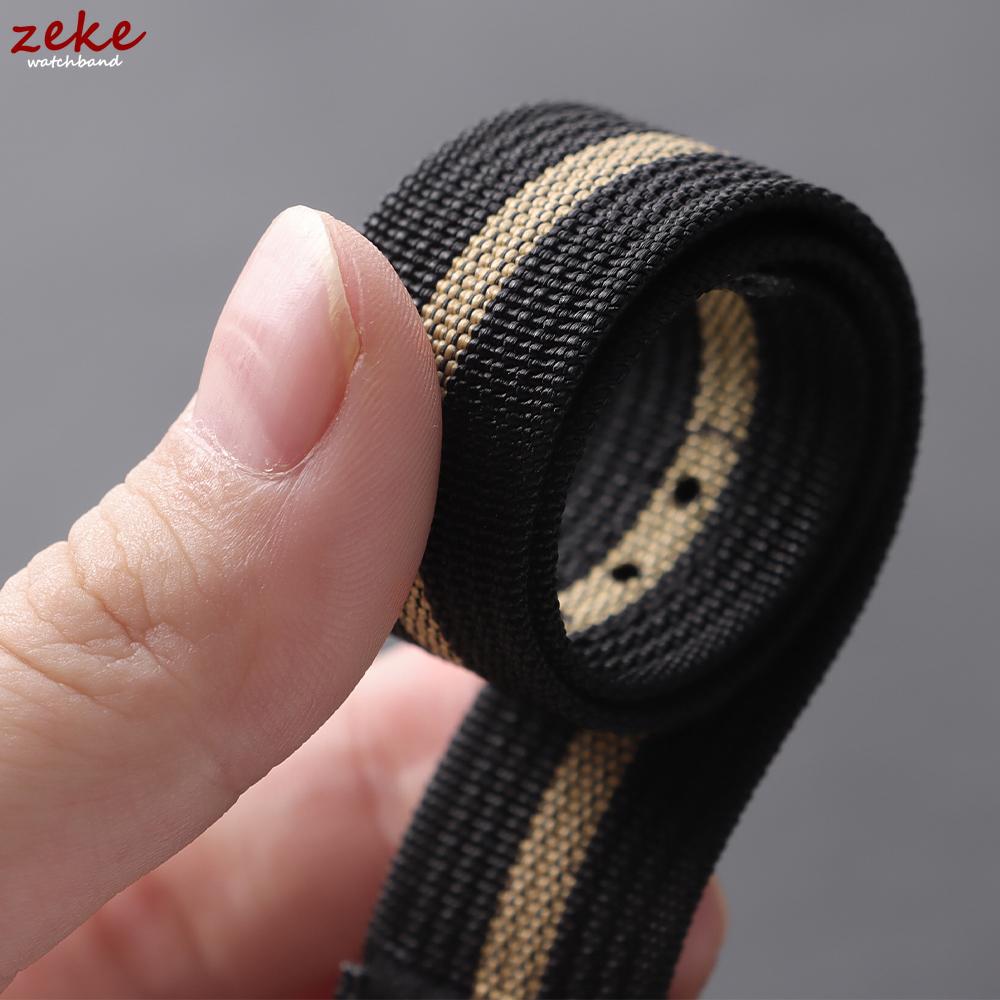 Ribbed Nylon Watch Band 20mm for Omega Diving Watch Strap Folding Buckle Bracelet Loop Military Washable Blet for Men Watchbands