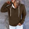 Женские повседневные модные однотонные пуловеры с длинными рукавами, толстовки с капюшоном