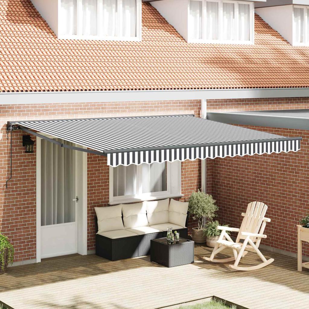 Awning Frame Anthracite and White 400 x 300 cm