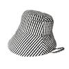 Classic plaid bucket hat ladies summer outing outdoor camping visor hat big edge strap sun hat