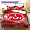 Постельное белье с индивидуальным именем и логотипом 1. FC Nürnberg: пододеяльник, наволочка. Домашний декор. Подарок (1 пододеяльник + 2 наволочки, без наполнителя)