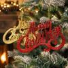 Holiday Home Accents Merry Christmas Letter Sign for Tree, Glitter Plastic Hanging Store Window Decor Ornaments, Sparkling Letters Pendant Winter