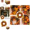 For Simulation Garland Wedding Home Party Decoration Fall Door Autumn Wreath