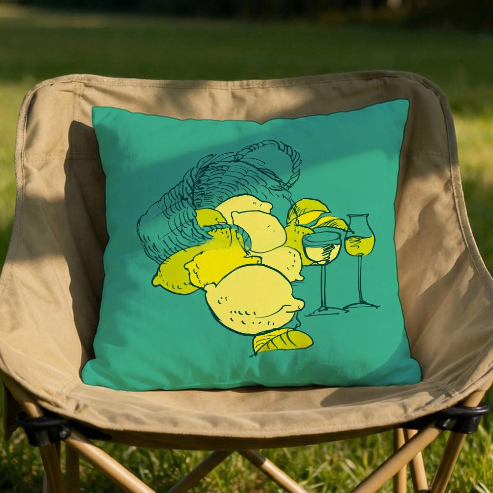 Limoncello Cocktail Cushion Cover Soft Reversible  Durable Pillow Cover  MultiScene Use for Home  Car Daily Comfort