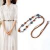 Korean Style Decorative Women's Casual Waist Chain Fashionable Versatile Wax Rope Braided Belt Bohemian Women's Flower Waist Decoration