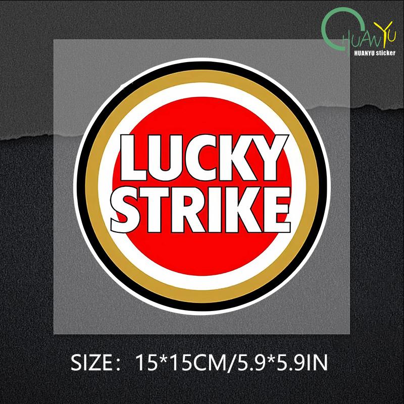 Креативная наклейка на автомобиль Lucky Strike, мотоцикл, бампер, багажник, ноутбук, окно, виниловые декали, высококачественное украшение для автомобиля