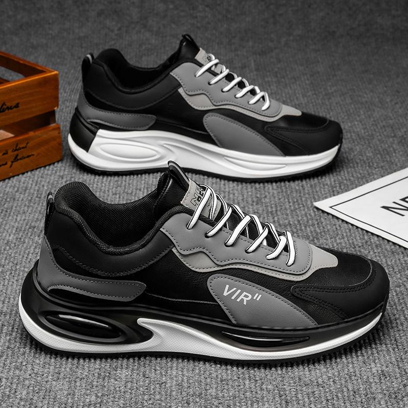 Новые мужские кроссовки для бега с низким вырезом на шнуровке, с мягкой подошвой, дышащие, спортивные, в корейском стиле, трендовые, повседневные, кроссовки-тренажеры для мужчин