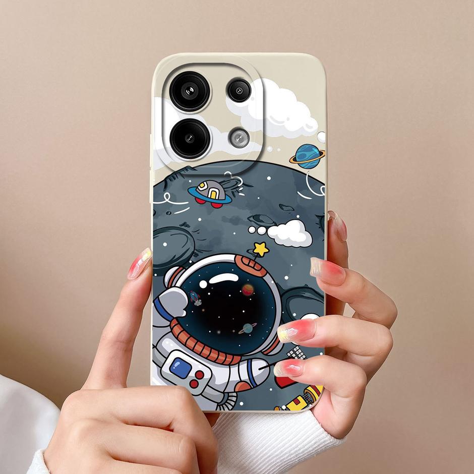 Чехол для Xiaomi Poco M6 Pro 4G 5G С милым узором динозавра Ударопрочный чехол для телефона Для XiaomiPocoM6 Чехол XiaomiPoco M6Pro Fundas