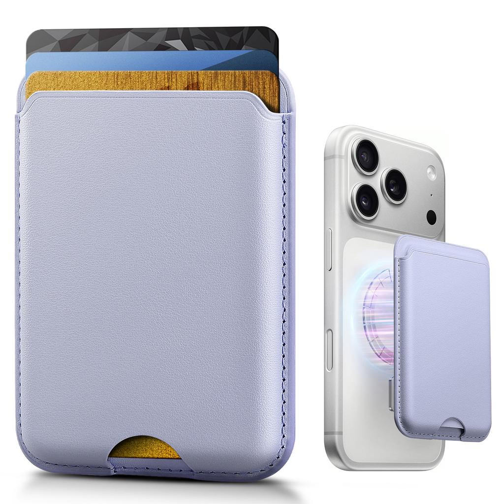Кожаный чехол-кошелек совместимый с Magsafe для iPhone 17 16 15 14 13 12 Держатель для карт с магнитом Magsafe