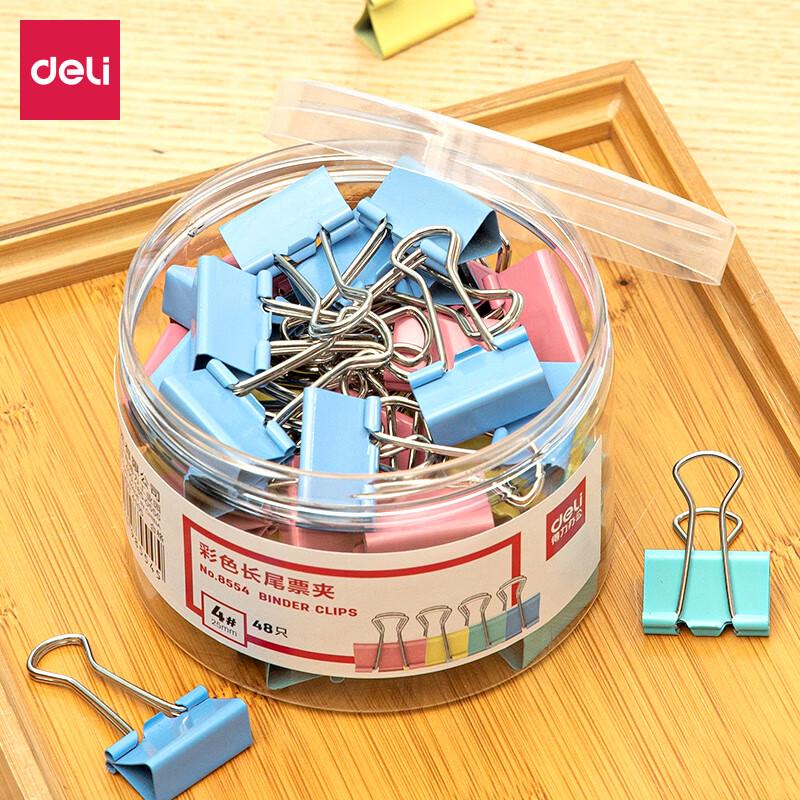Deli 25mm Assorted Color Binder Clips