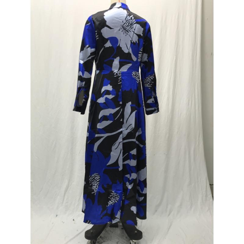 Женские летние длинные платья трапециевидной формы с цифровой печатью и талией