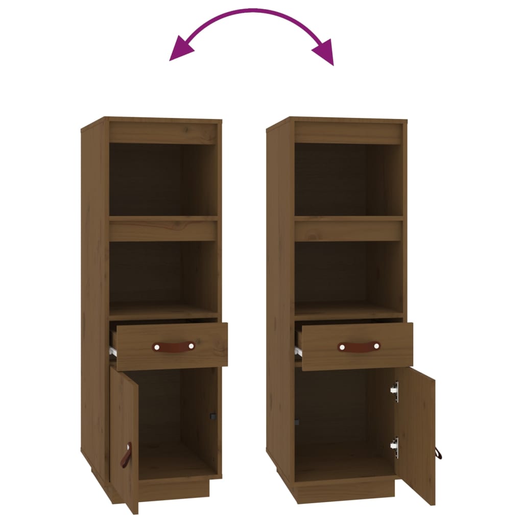 Highboard Honey Brown 34 x 40 x 108.5 cm Solid Pine Wood