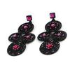 NOA [H8940] - Дизайнерские серьги «Кармен» чёрный розовый красный
