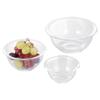 Iwaki AGC Technoglass 3-Piece Heat-Resistant Glass Bowl Set, Round, Microwave/Oven/Dishwasher Safe, Wide Mouth Design for Easy Mixing, Low Center of G