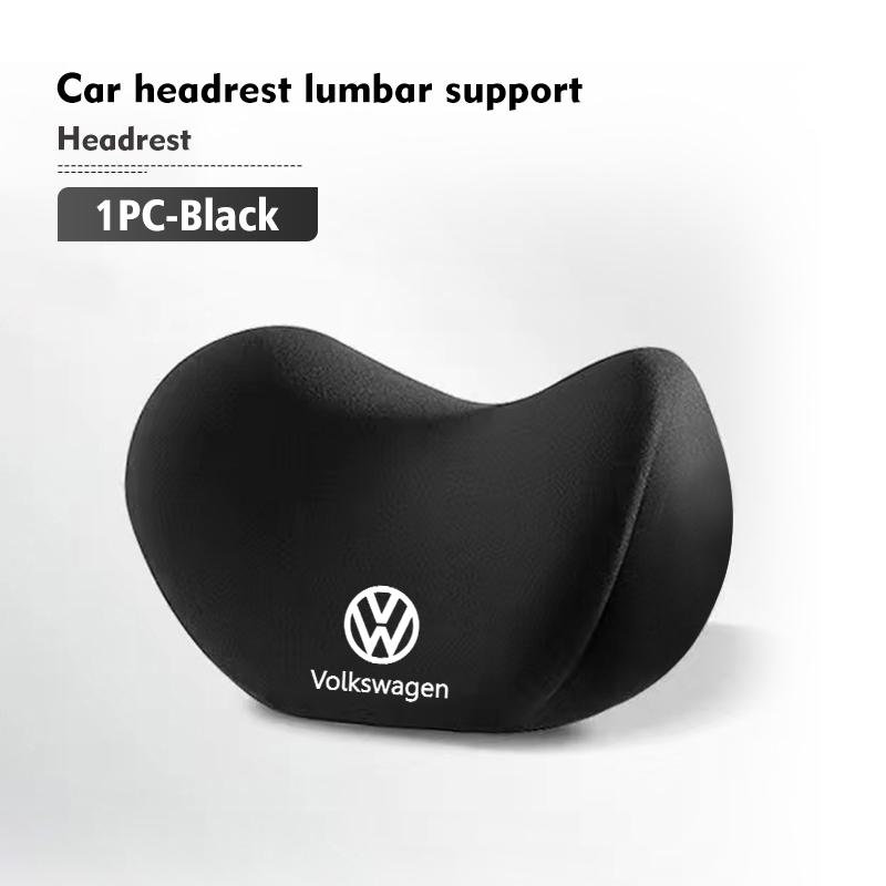 T28Emblems Car Headrest U-shaped Neck Pillow Lumbar Support Accessories For Volkswagen VW Scirocco Passat Polo B5 B6 B7 CC Tiguan S
