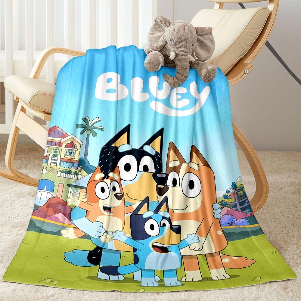 Bluey Adventure Blanket Soft & Cozy Throw For Sofa Couch Office Bed Picnics All-Season Use Modern Unique Gift for Family and Friends Y23