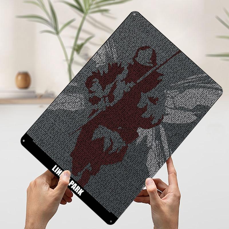Linkin Park Music Hip Hop Printed Poster Customized Wall Art Retro Vintage Metal Tin Signs for Modern Home Decoration Luxury