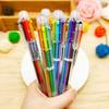 6-Color Transparent 0.5mm Multi-Function Ballpoint Pen for Students