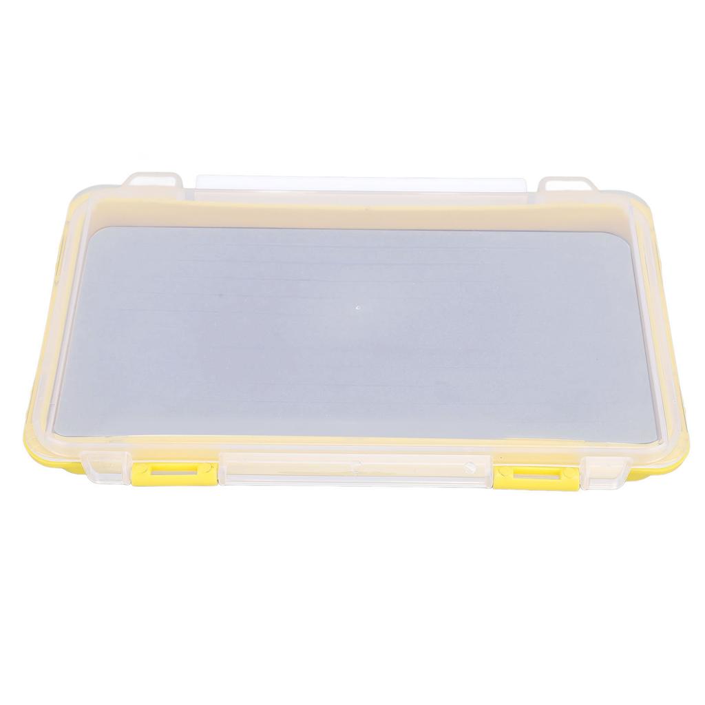 Коробка для джигов Водонепроницаемая Пластиковая Тонкая Вставка из пены Органайзер для хранения рыболовных крючков Желтая для ловли на приманку