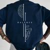 Casual T-shirt "Brain Heart Balance" Graphic Tees Streetwear Cotton Short Sleeve Tops Summer